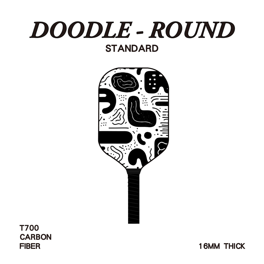 匹克球拍 - 成人標準款 - 塗鴉款 圓弧