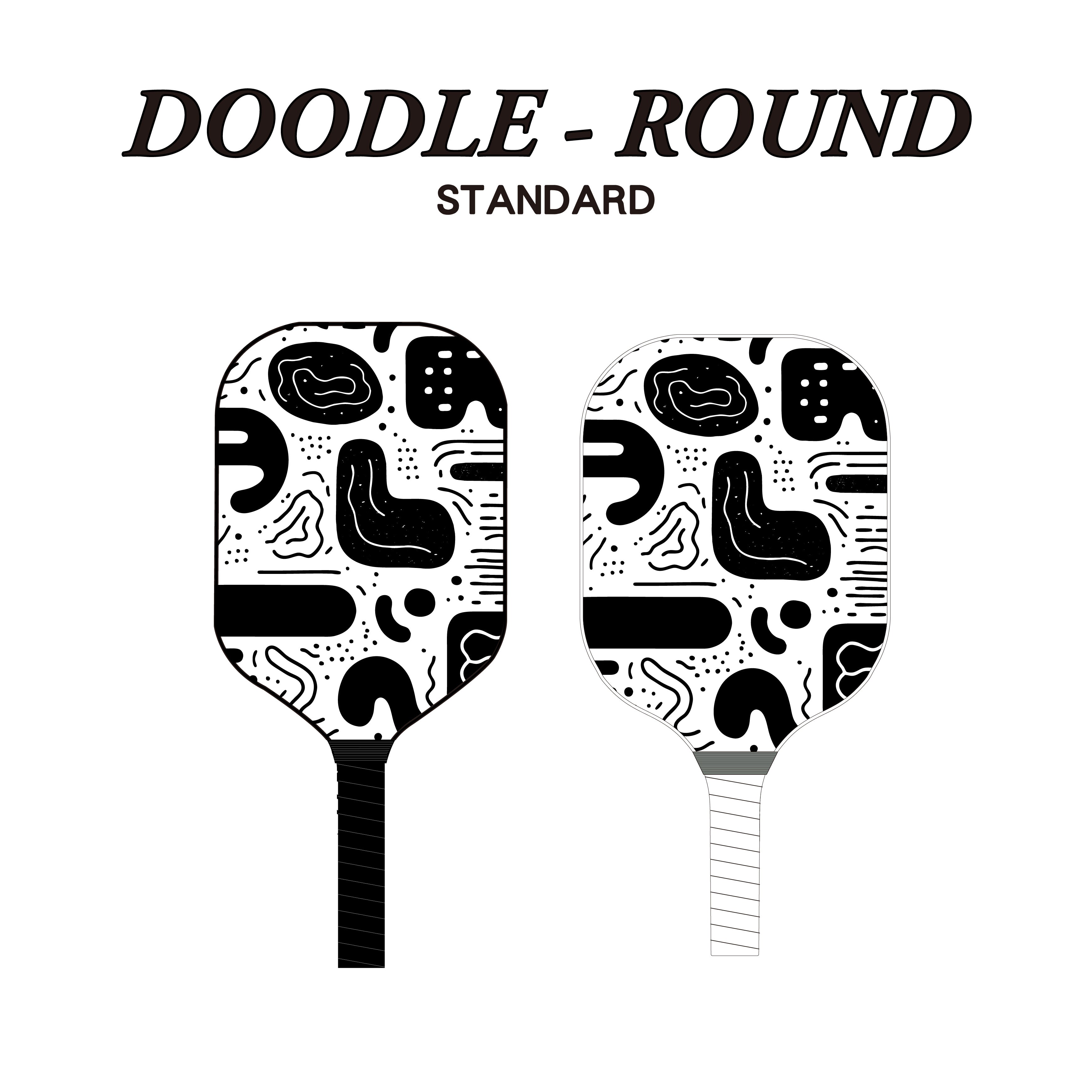 匹克球拍 - 成人標準款 - 塗鴉款 圓弧