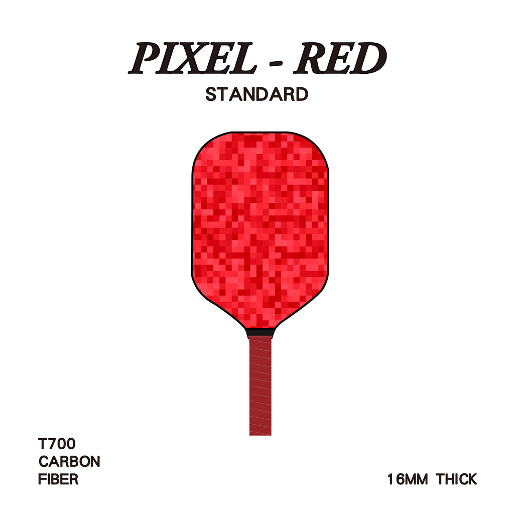 匹克球拍 - 成人標準款 - 像素款 紅