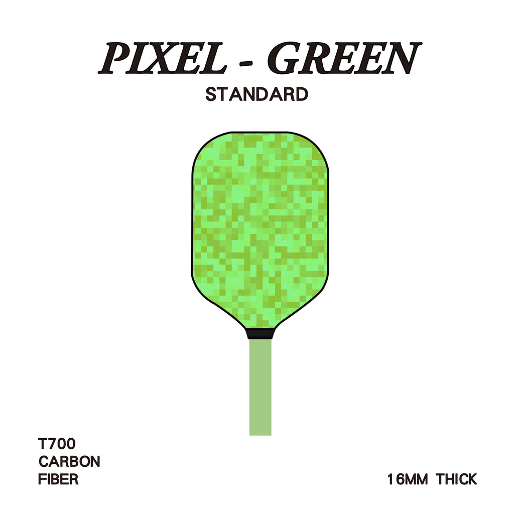 匹克球拍 - 成人標準款 - 像素款 綠