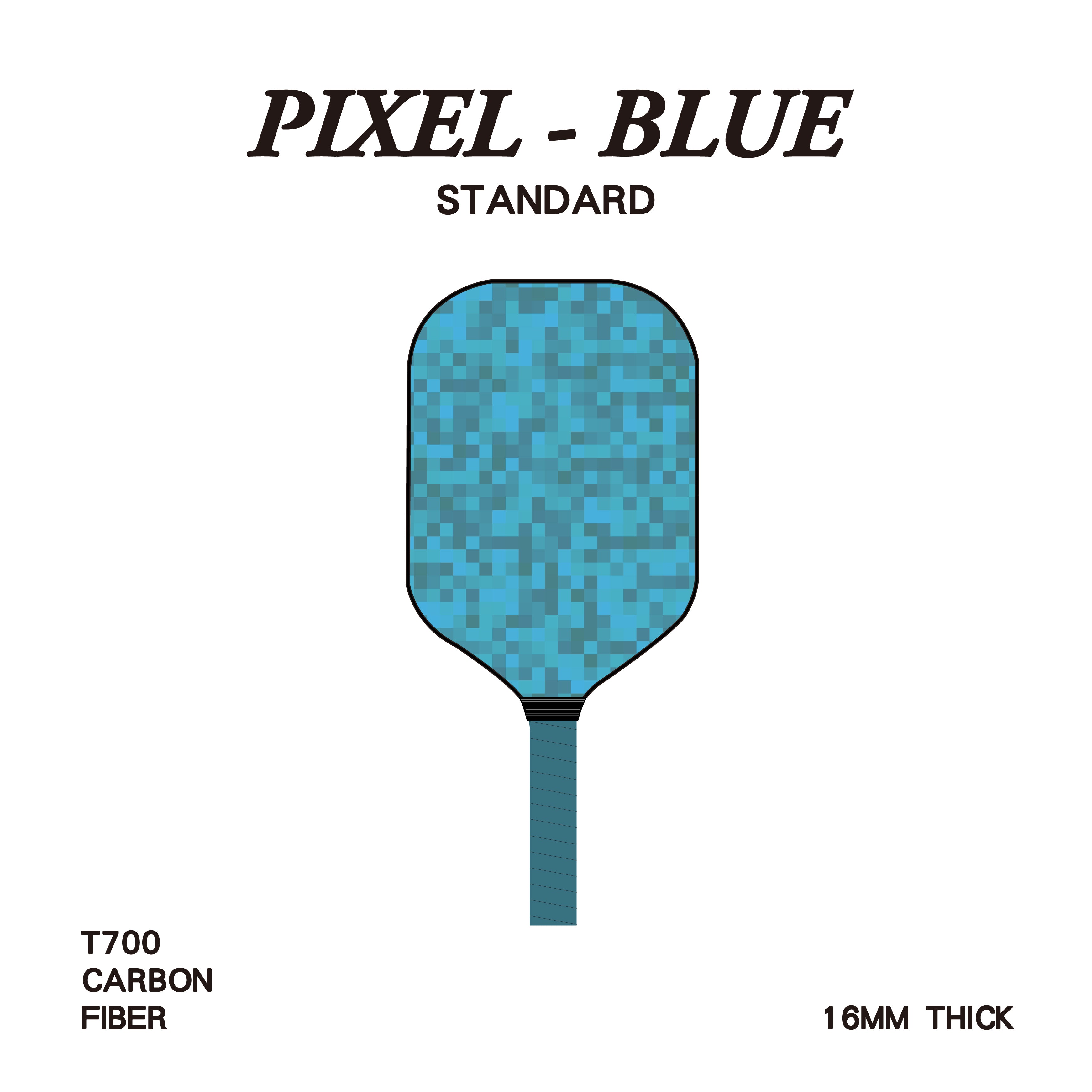 匹克球拍 - 成人標準款 - 像素款 藍