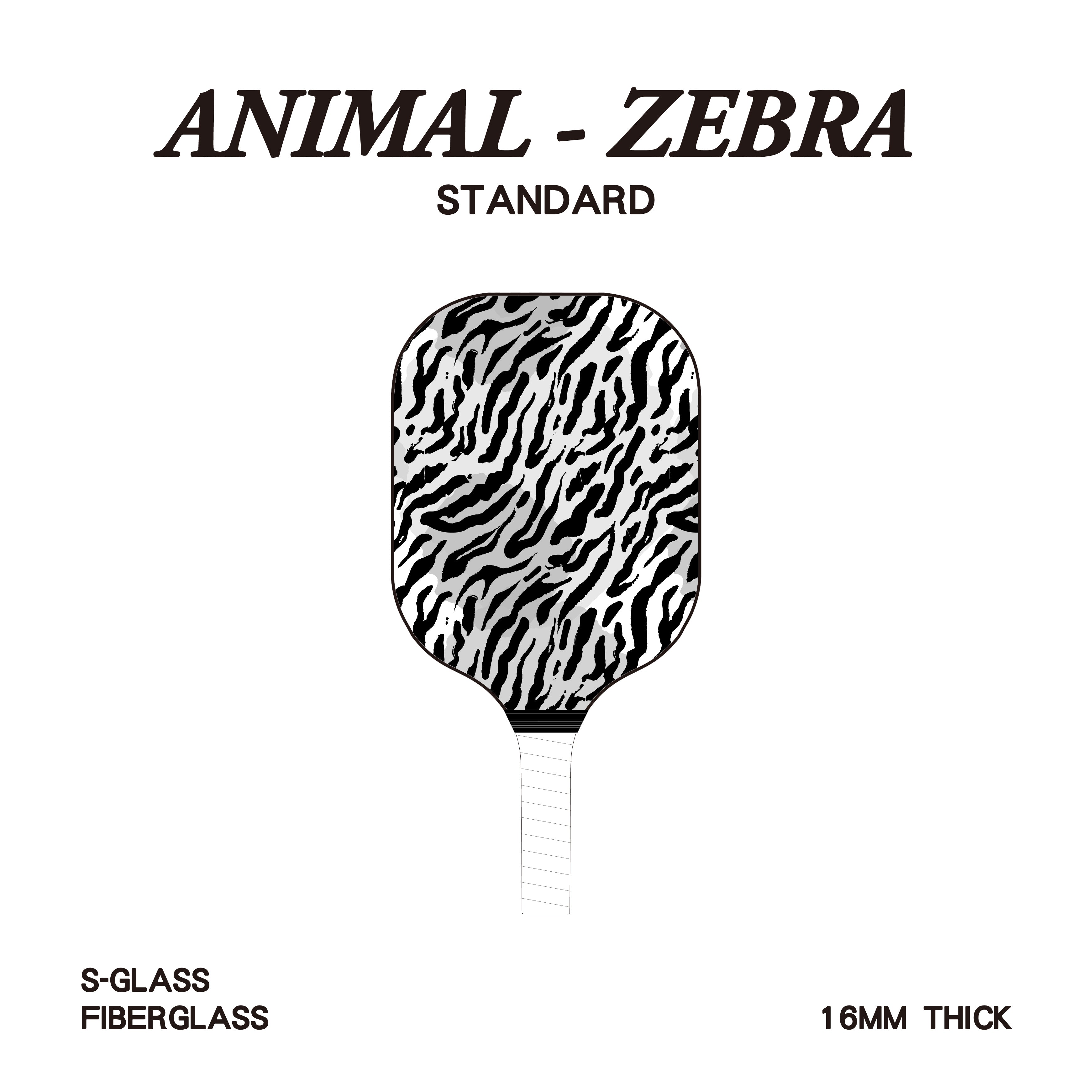 匹克球拍 - 成人標準款 - 動物款 斑馬