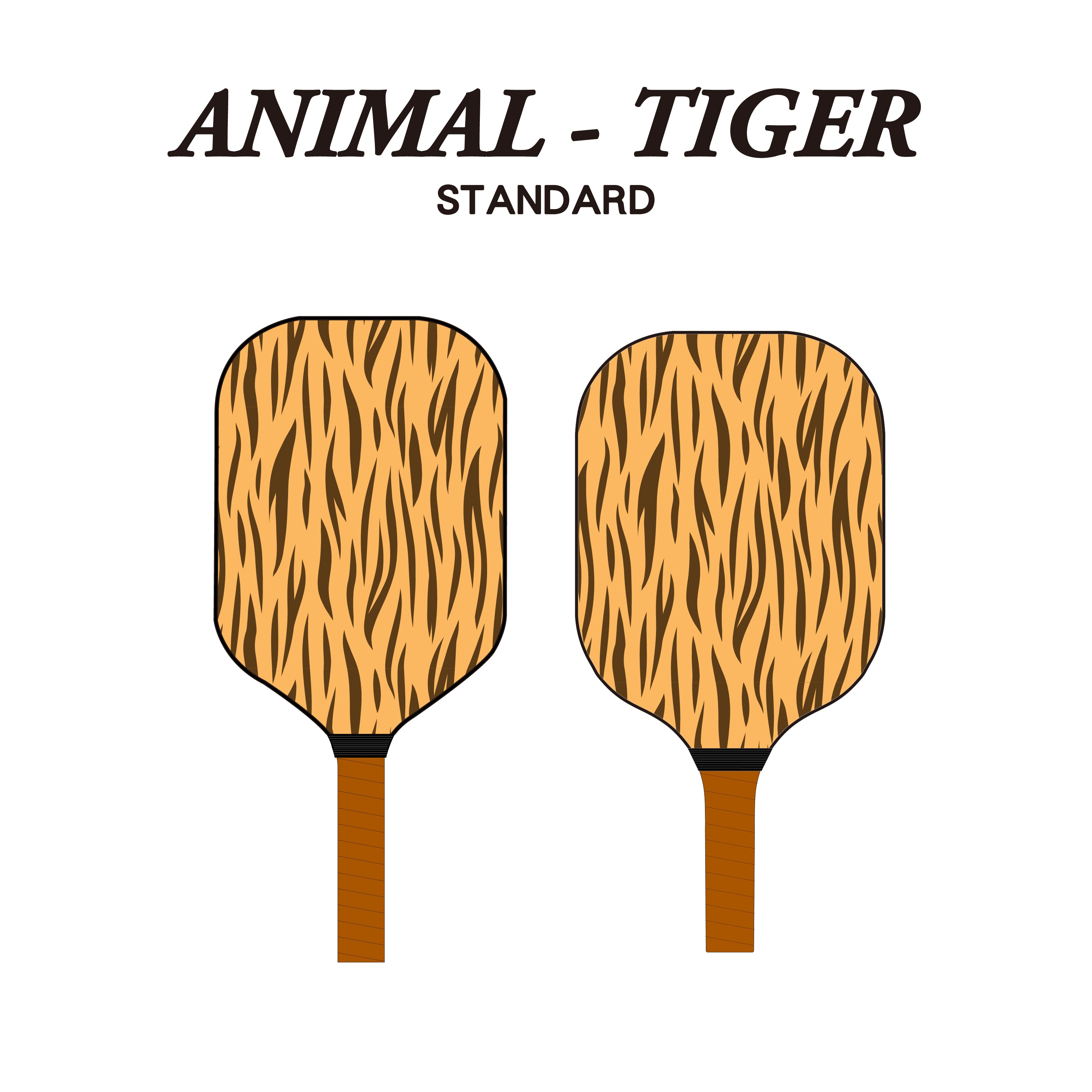 匹克球拍 - 成人標準款 - 動物款 老虎